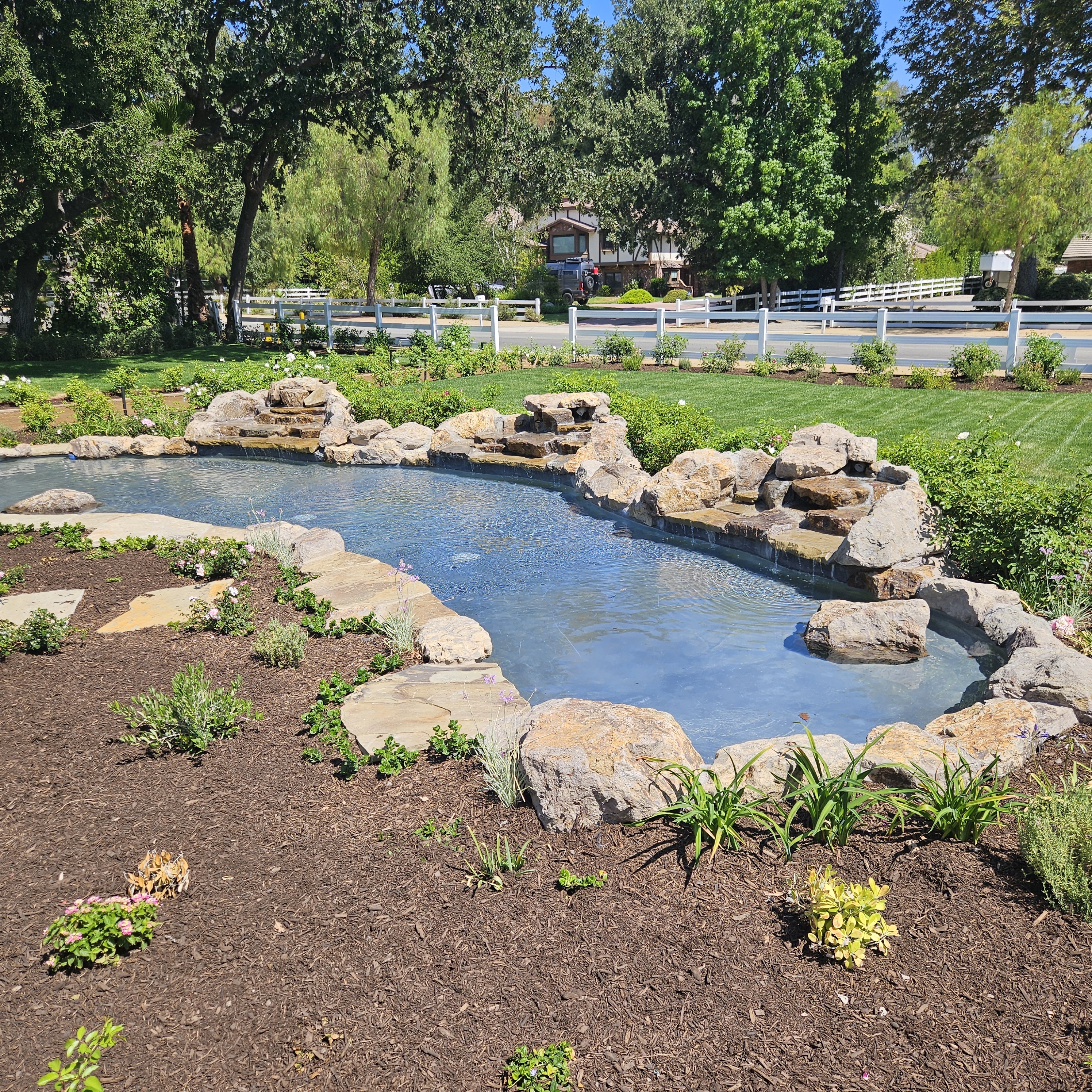 Natural Lagoon and Rock Waterfall